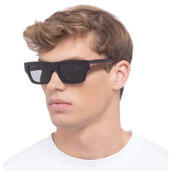 NEW Gucci Sunglasses GG1301S 001 Black Grey Unisex Authentic
